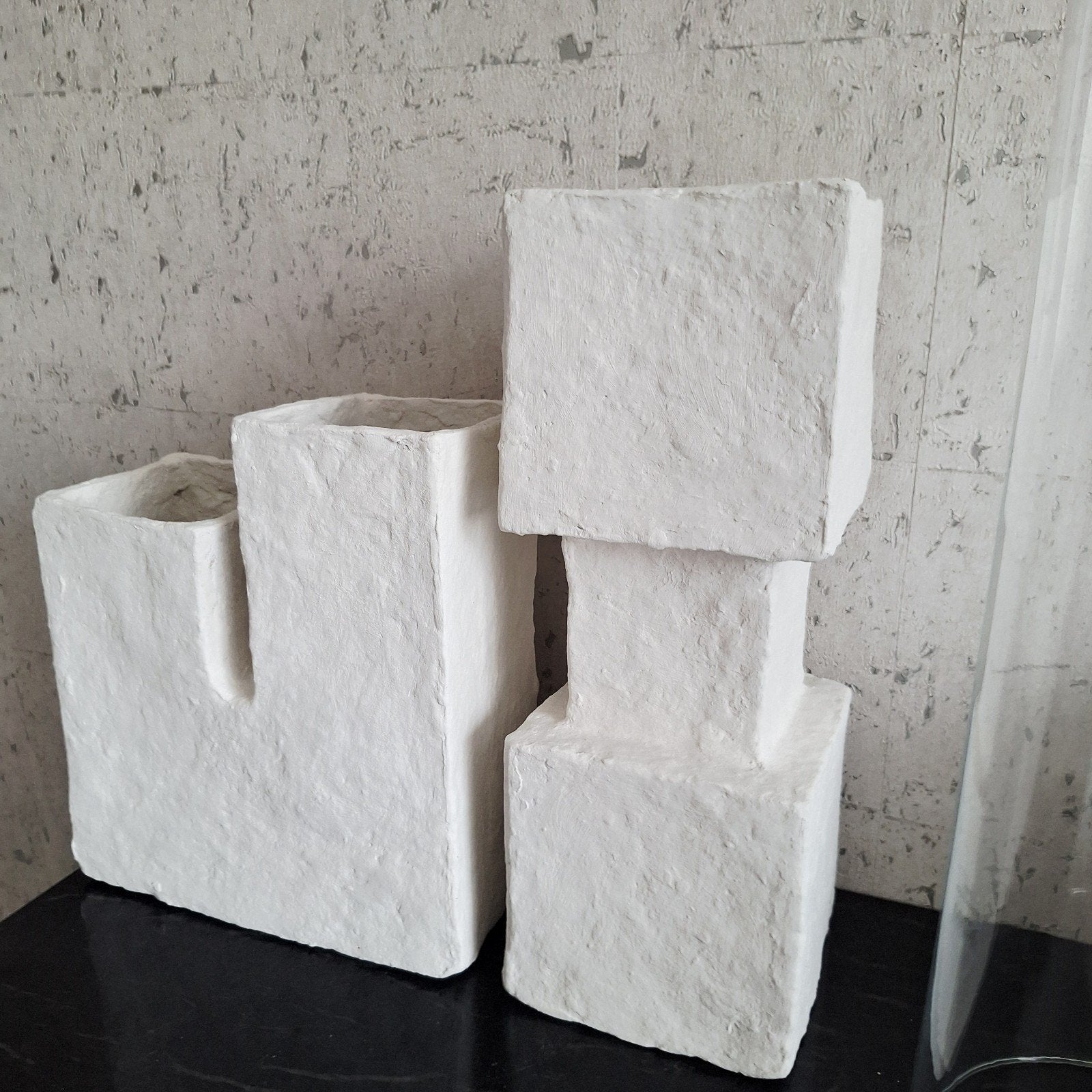 Gave set ornamenten design abstract licht beige japandi, Nieuw, Ophalen of Verzenden, X, X