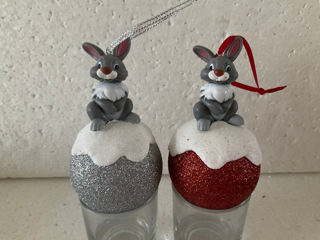 Disney Bambi - stamper op kerstbal - ornament, Verzamelen, Disney, Ophalen of Verzenden, Bambi of Dumbo, Zo goed als nieuw, Beeldje of Figuurtje