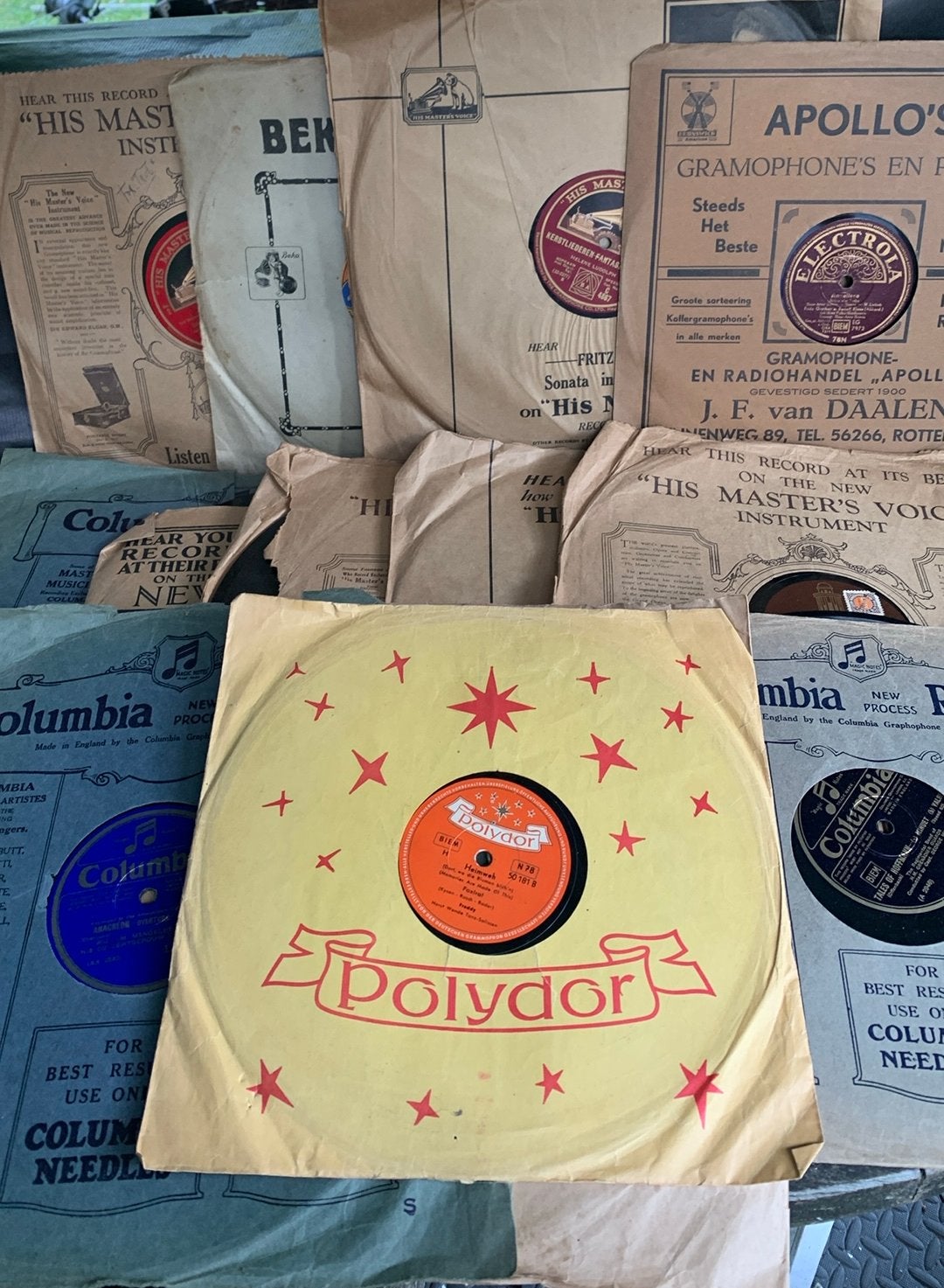 Vintage 7 inch vinylplaten - Polydor, Columbia, His Master's, Cd's en Dvd's, Ophalen of Verzenden, Gebruikt, 7 inch