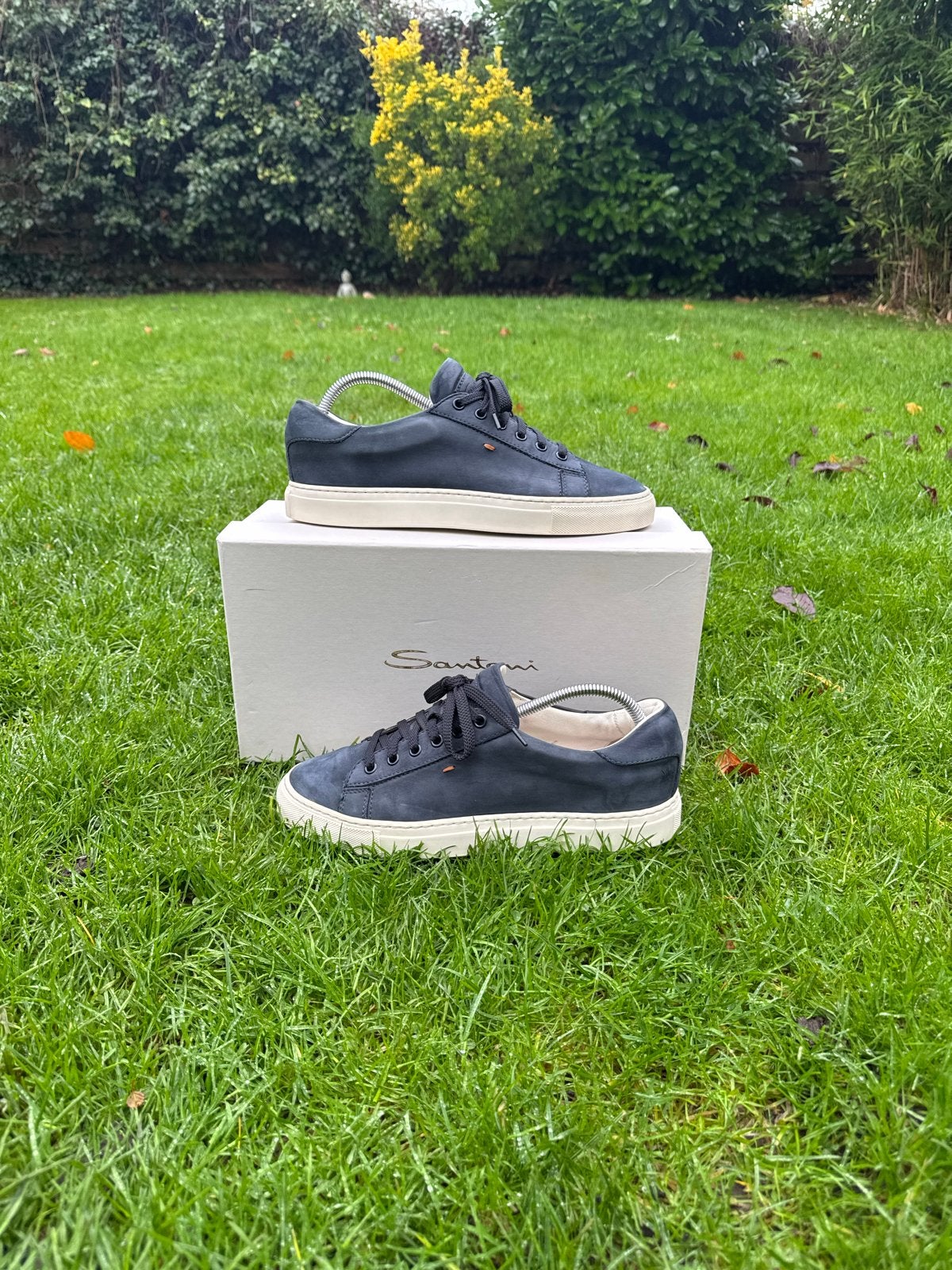 Santoni sneakers blauw UK7/EU41, Ophalen of Verzenden, Zo goed als nieuw, Blauw, Sneakers of Gympen