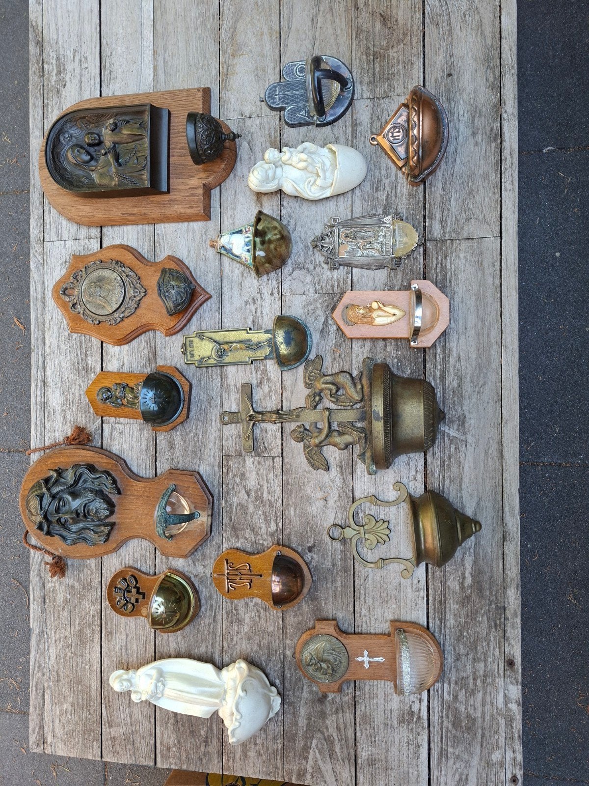 Wijwater bakjes.17x., Ophalen of Verzenden, Gebruikt, Overige typen, Christendom | Katholiek