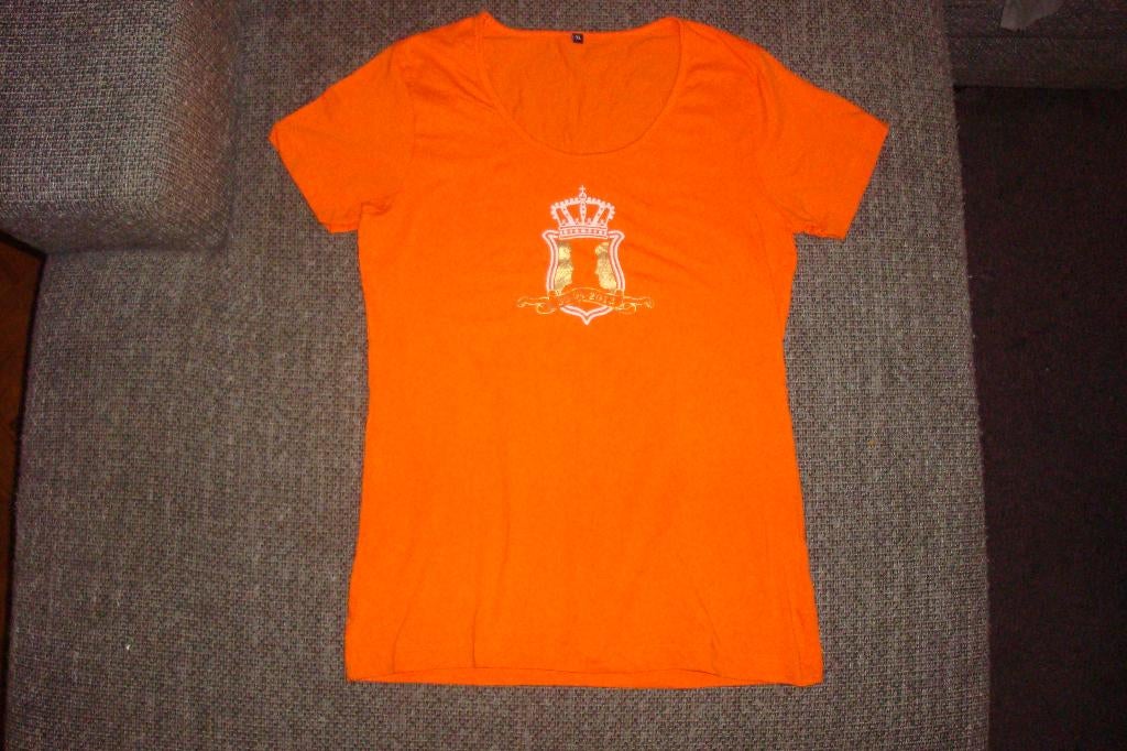 WK Voetbal oranje t-shirt katoen, Alexander Beatrix goud, XL, Maat 46/48 (XL) of groter, Zo goed als nieuw, Kleding, Koningsdag