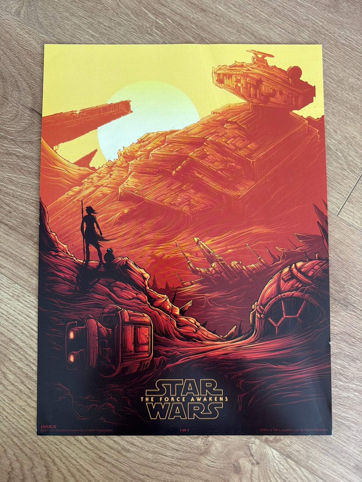 Star Wars The Force Awakens IMAX poster (1 van 4), Ophalen, A4 of kleiner, Film en Tv, Rechthoekig Staand