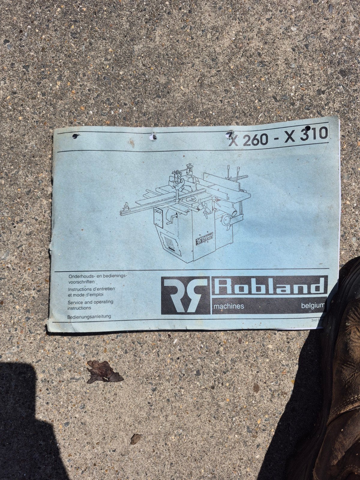 Robland Combinatiemachine Handleiding X260 - X310, Doe-het-zelf en Verbouw, Ophalen of Verzenden