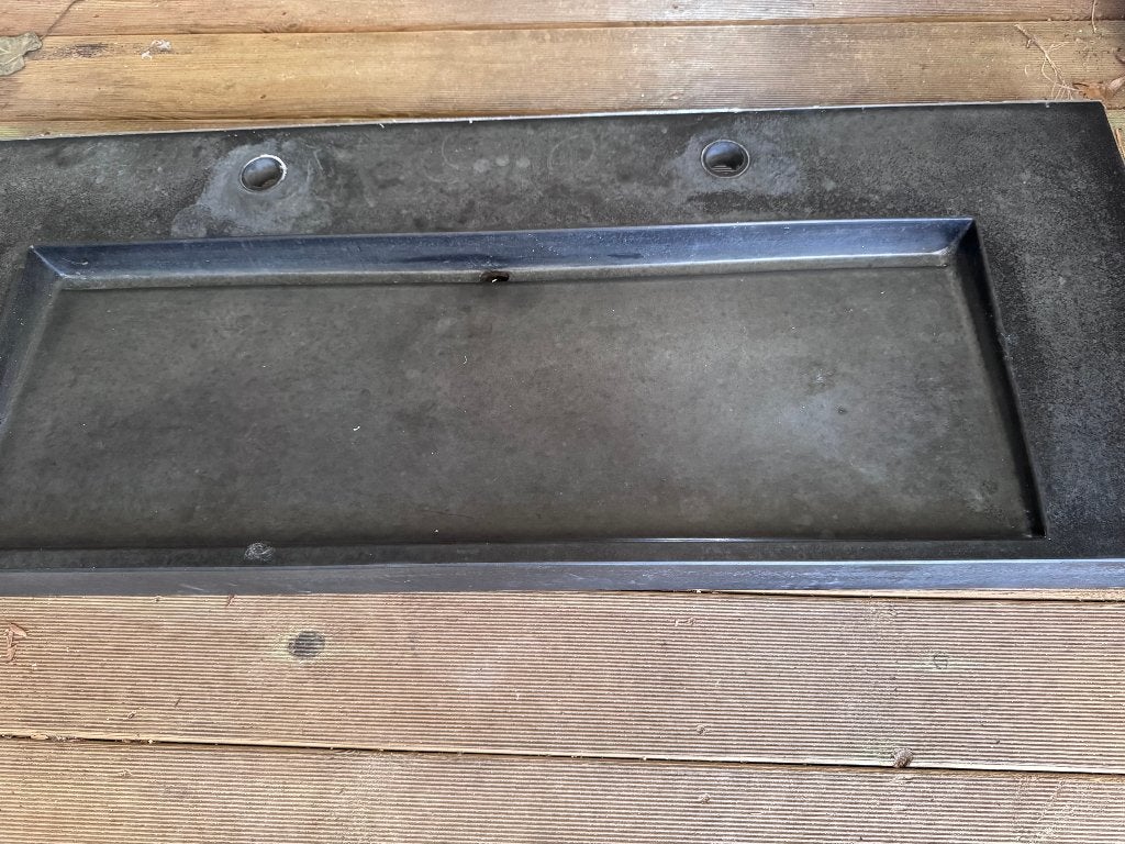 Dubbele wasbak voor badkamer, Ophalen, Gebruikt, 100 tot 150 cm, Minder dan 100 cm