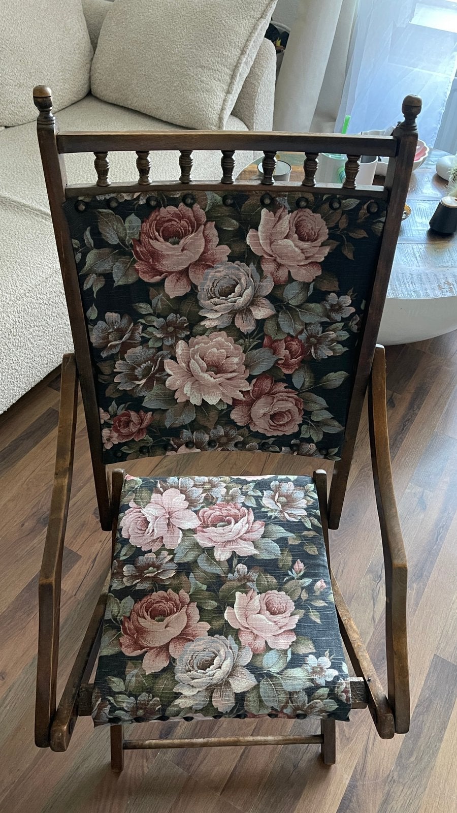 Uitklapbare vintage stoel, Ophalen