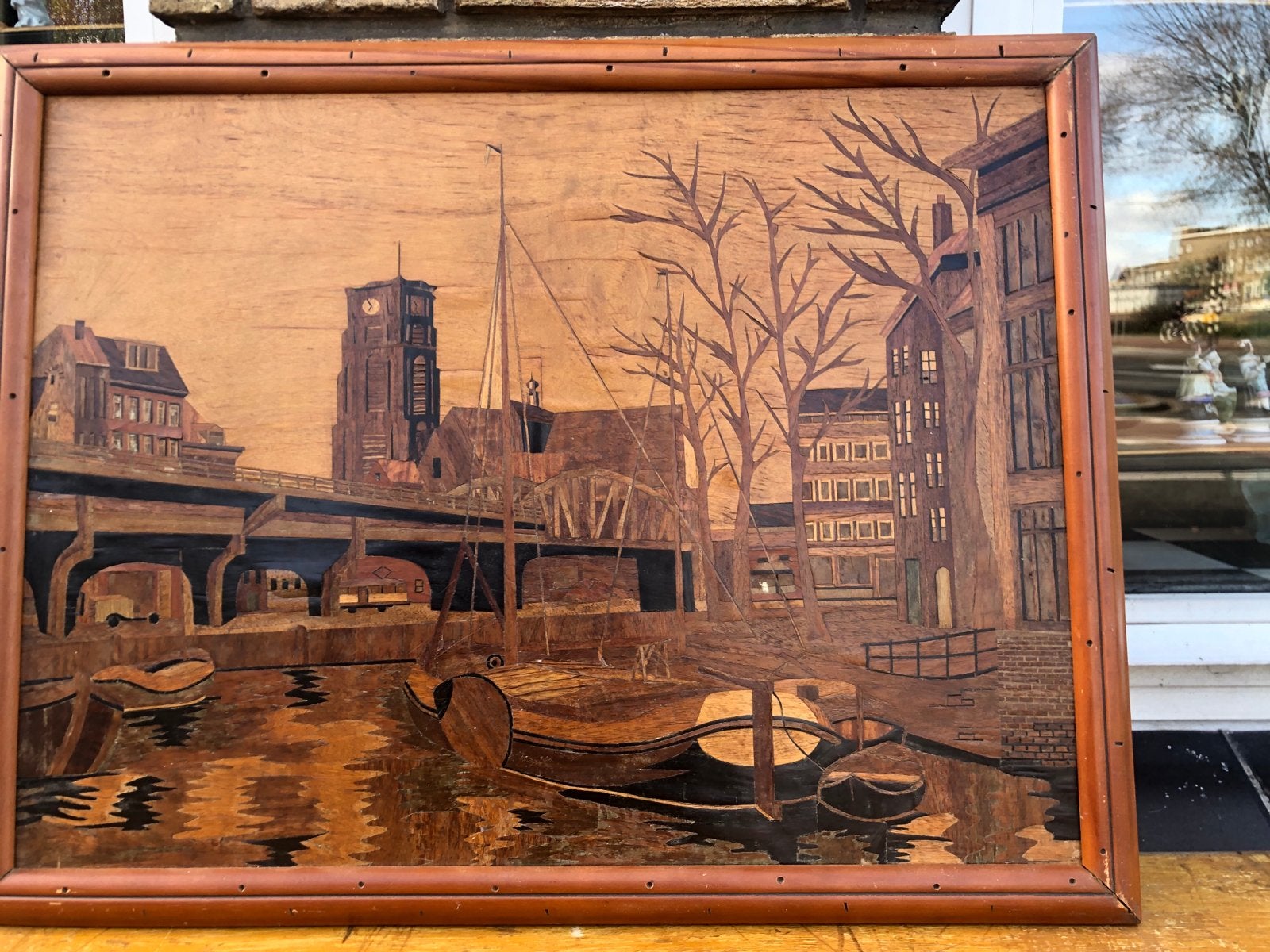 Houten mozaïek van de Laurens Kerk in Rotterdam, Ophalen of Verzenden