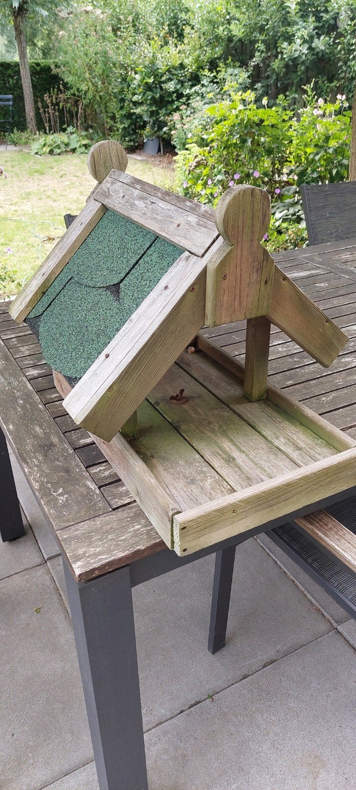 Voederhuisje - vogelhuisje evt op standaard, Ophalen, Gebruikt