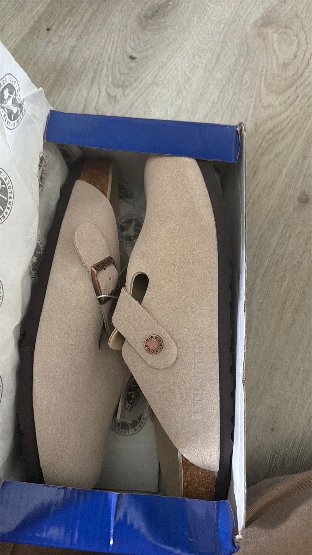 Birkenstock boston milk camel maat 40, Ophalen of Verzenden, Zo goed als nieuw, Bruin