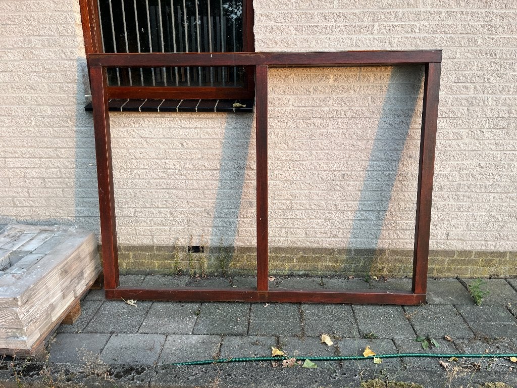 Kozijn, hardhout, Doe-het-zelf en Verbouw, Kozijnen en Schuifpuien, Ophalen, Gebruikt, Raamkozijn, 150 tot 225 cm