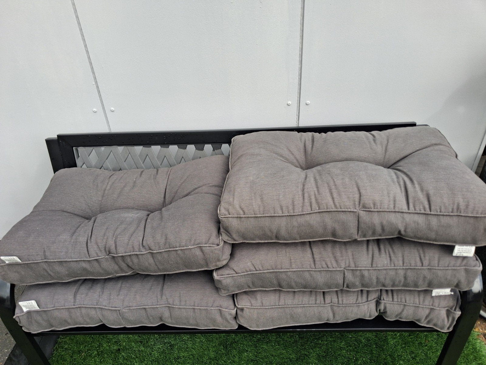 5 Loungekussens Florance grijs 60x43 cm, Tuin en Terras, Ophalen, Gebruikt