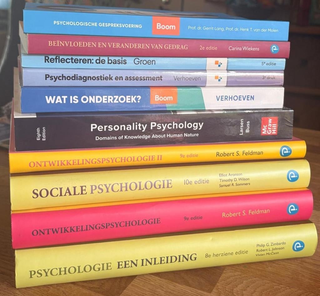Studieboekenpakket Toegepaste Psychologie 1e jaars, Boeken, Ophalen of Verzenden, Beta, Zo goed als nieuw, HBO
