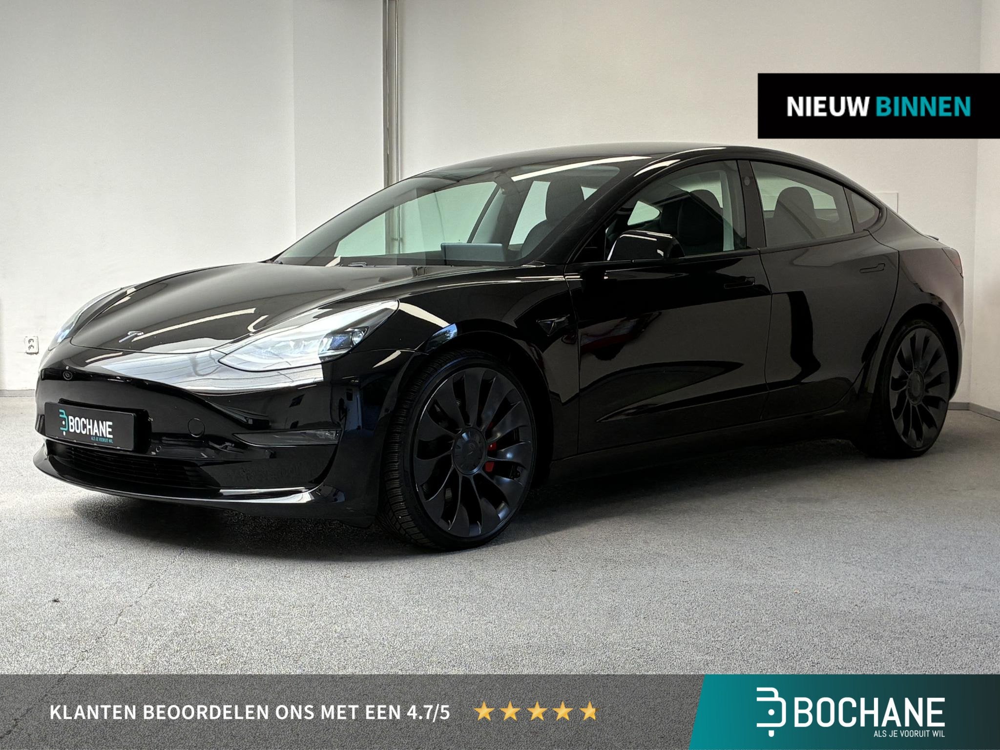 Tesla Model 3 Performance AWD 75 kWh | 99% SOH | PANO | LEDE, Auto's, Tesla, Stof, Gebruikt, Huisgarantie, 547 km