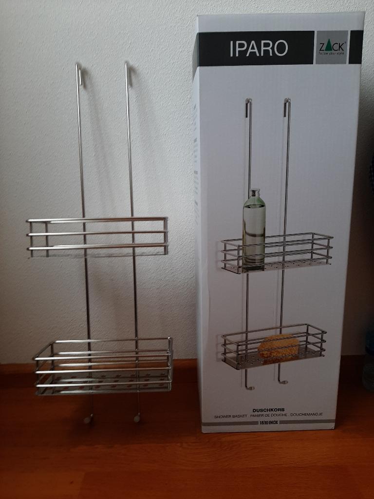 ZACK Iparo Douchemandjes 25,5x14,3x74 cm Chroom, Ophalen of Verzenden, Nieuw, Overige kleuren, Overige typen