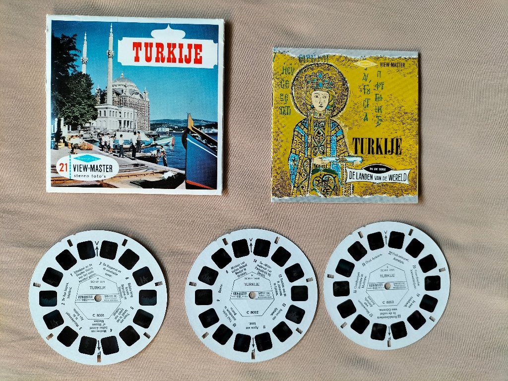 Viewmaster Turkije - C 805 N - met omslag en tekstboekje, Ophalen of Verzenden, Gebruikt