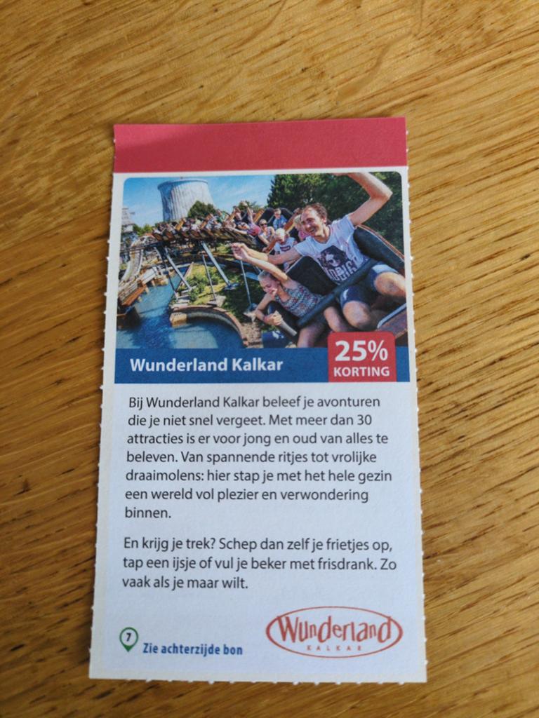 Kortingsbon voor Wunderland Kalkar, Drie personen of meer, Kortingskaart