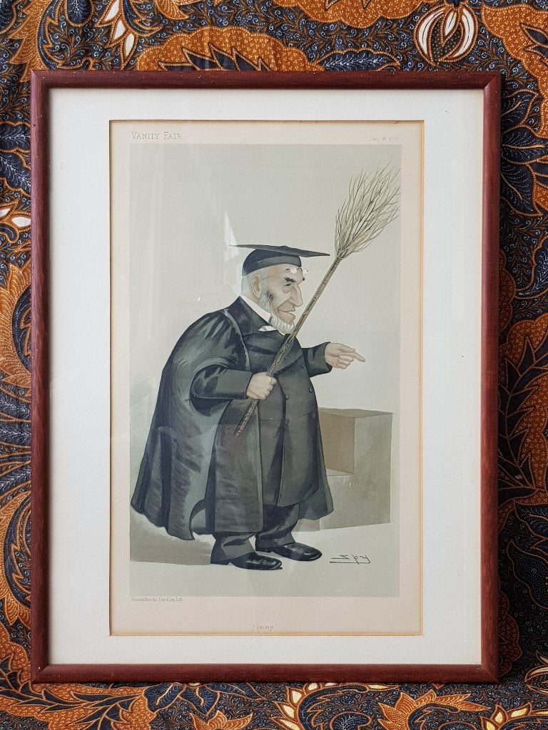 Jimmy antieke ingelijste litho uit Engeland van Vanity Fair., Antiek en Kunst, Met glas, Ophalen of Verzenden, Personages en Fantasiefiguren