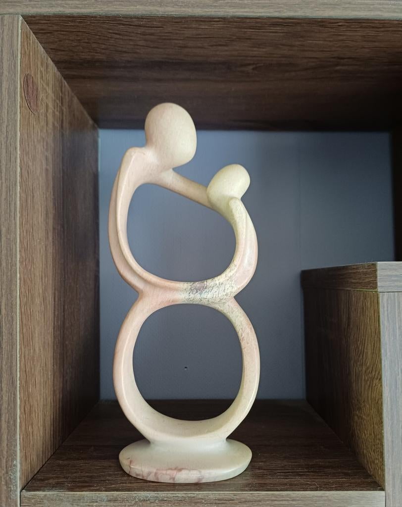 Abstract beeldje moeder en kind, Verzamelen, Beelden en Beeldjes, Ophalen of Verzenden, Zo goed als nieuw, Mens