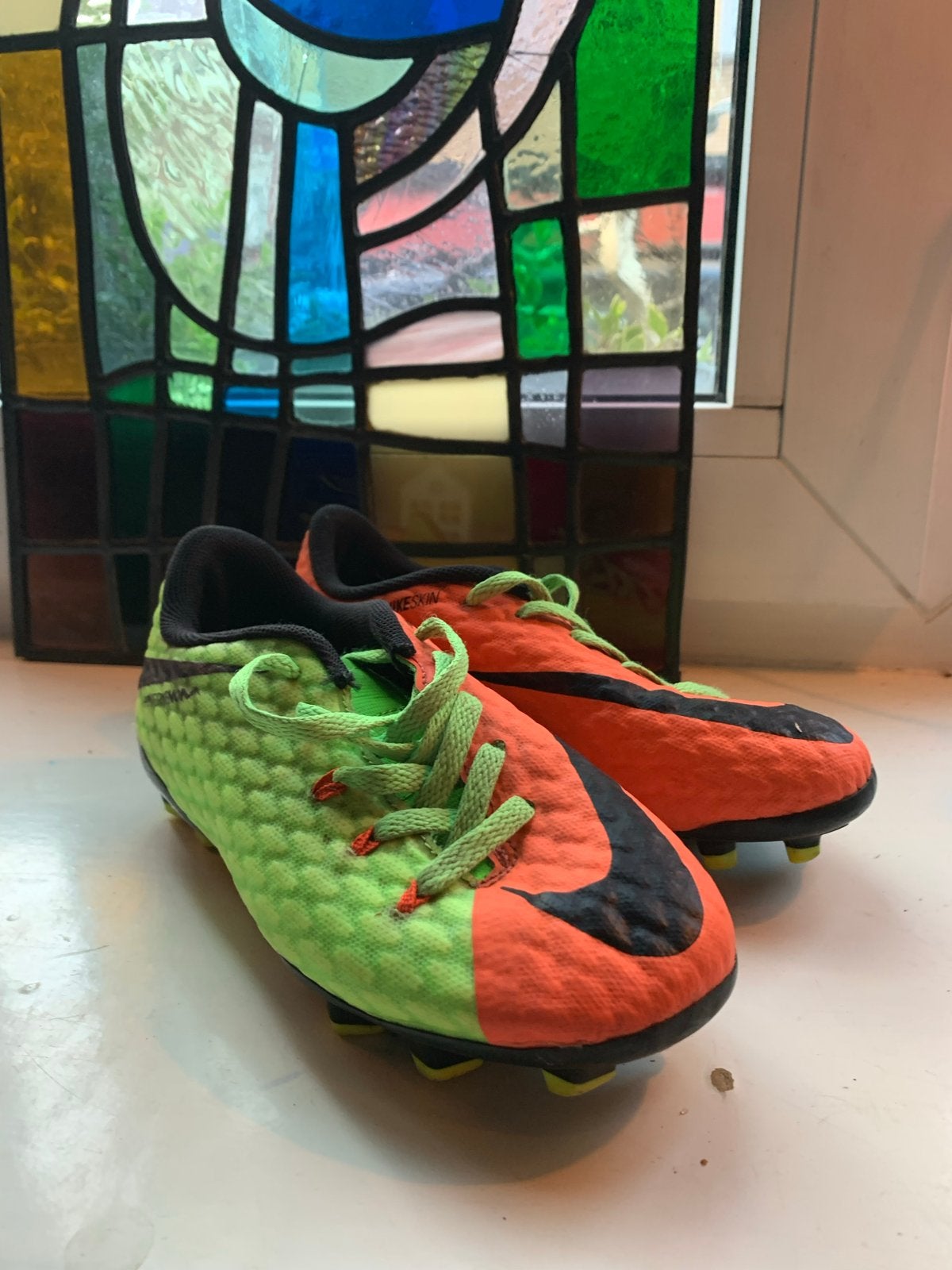 Nike Hypervenom voetbalschoenen - Oranje/Groen, Ophalen of Verzenden, Zo goed als nieuw, Schoenen