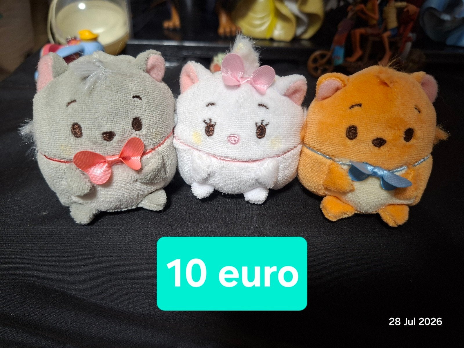 Disney Tsum Tsum Mini Plush Trio - Marie, Toulouse & Berlioz, Disney, Disney, Overige typen, Ophalen of Verzenden