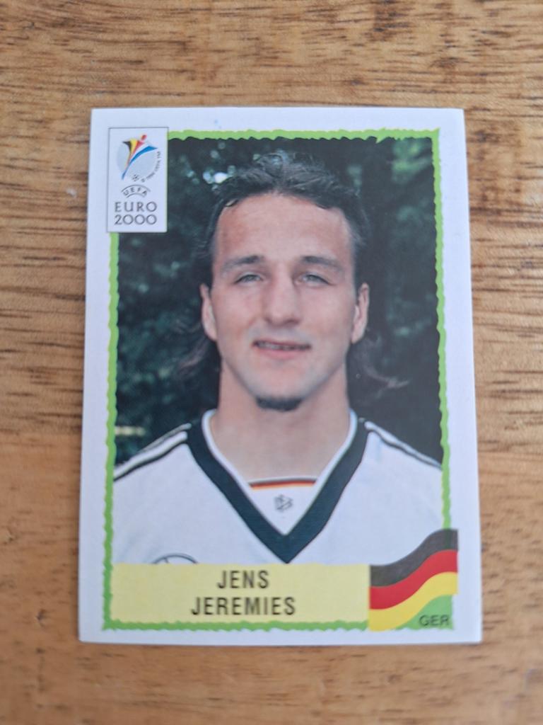 Jens Jeremies Panini sticker UEFA Euro 2000 - Duitsland, Ophalen of Verzenden, Gebruikt, Sport