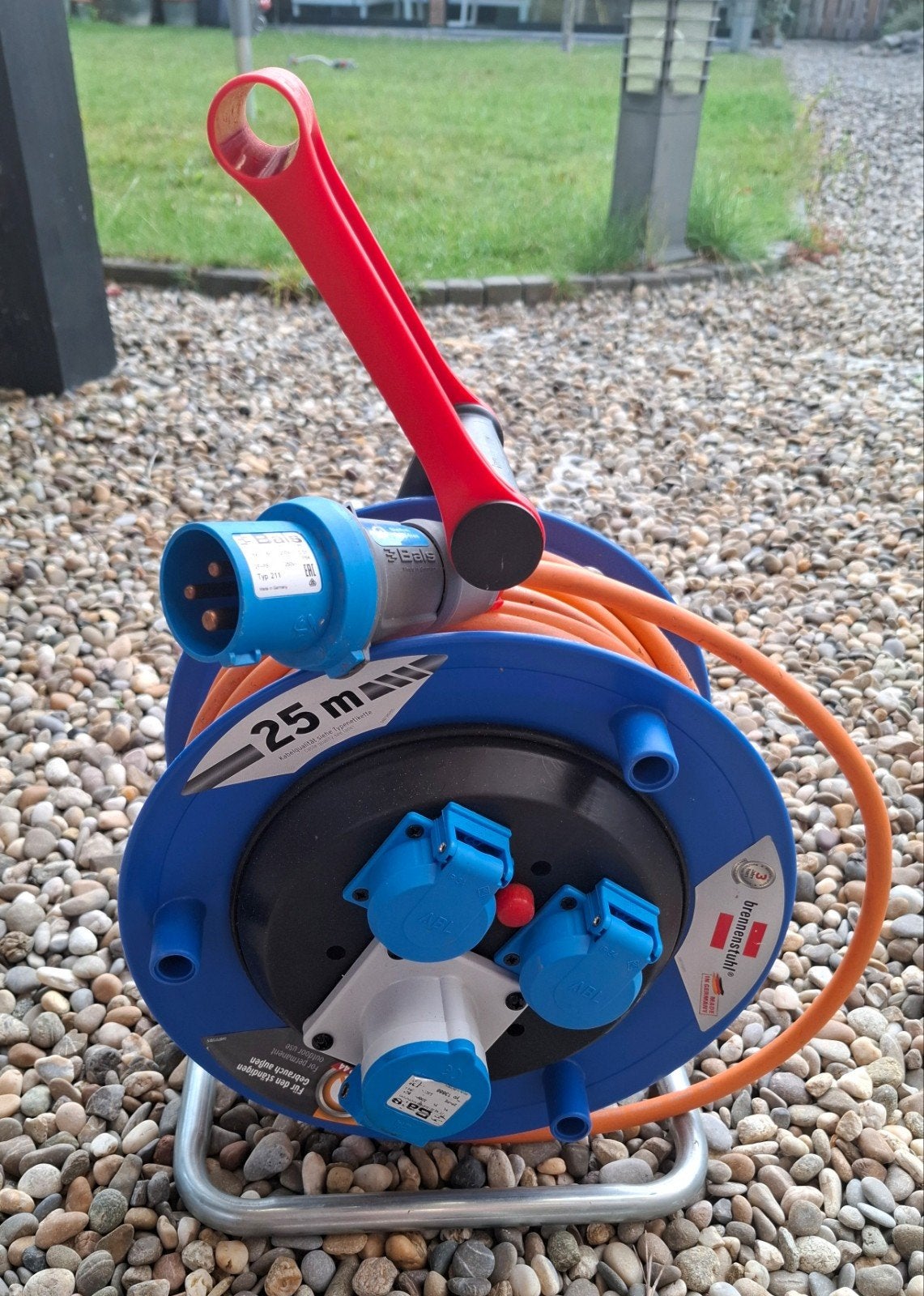 Brennenstuhl CEE Kabelhaspel 25m IP44 H07RN-F 3G2,5, Ophalen of Verzenden, Zo goed als nieuw