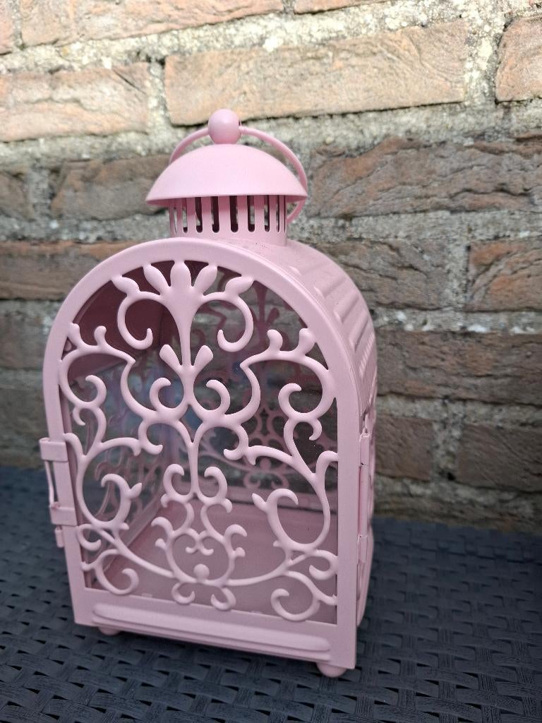 leuke lantaarn, Huis en Inrichting, Woonaccessoires | Overige, Nieuw, Metaal, Roze, Scandinavisch, Ophalen of Verzenden