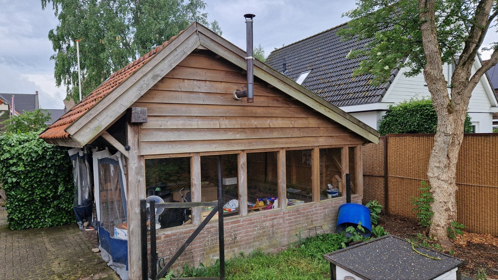 Veranda kapschuur 4x5m, Ophalen
