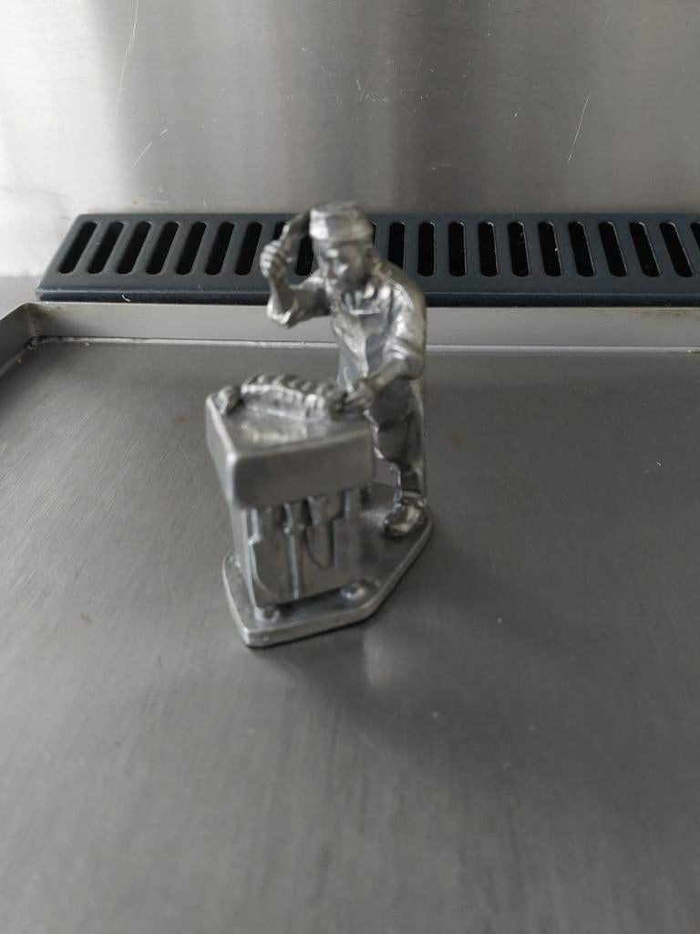 Tinnen Slager met hakblok, Ophalen of Verzenden