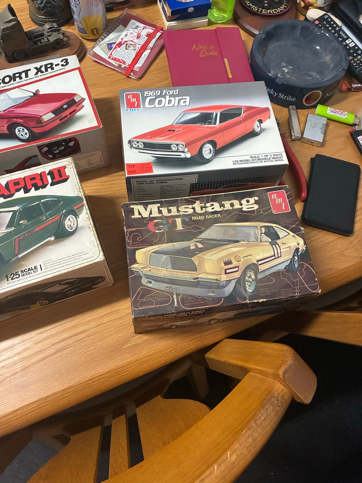Diverse modelbouw kits: Ford Escort, Capri, Mustang, Cobra,, Auto, Nieuw, Ophalen of Verzenden, 1:32 tot 1:50