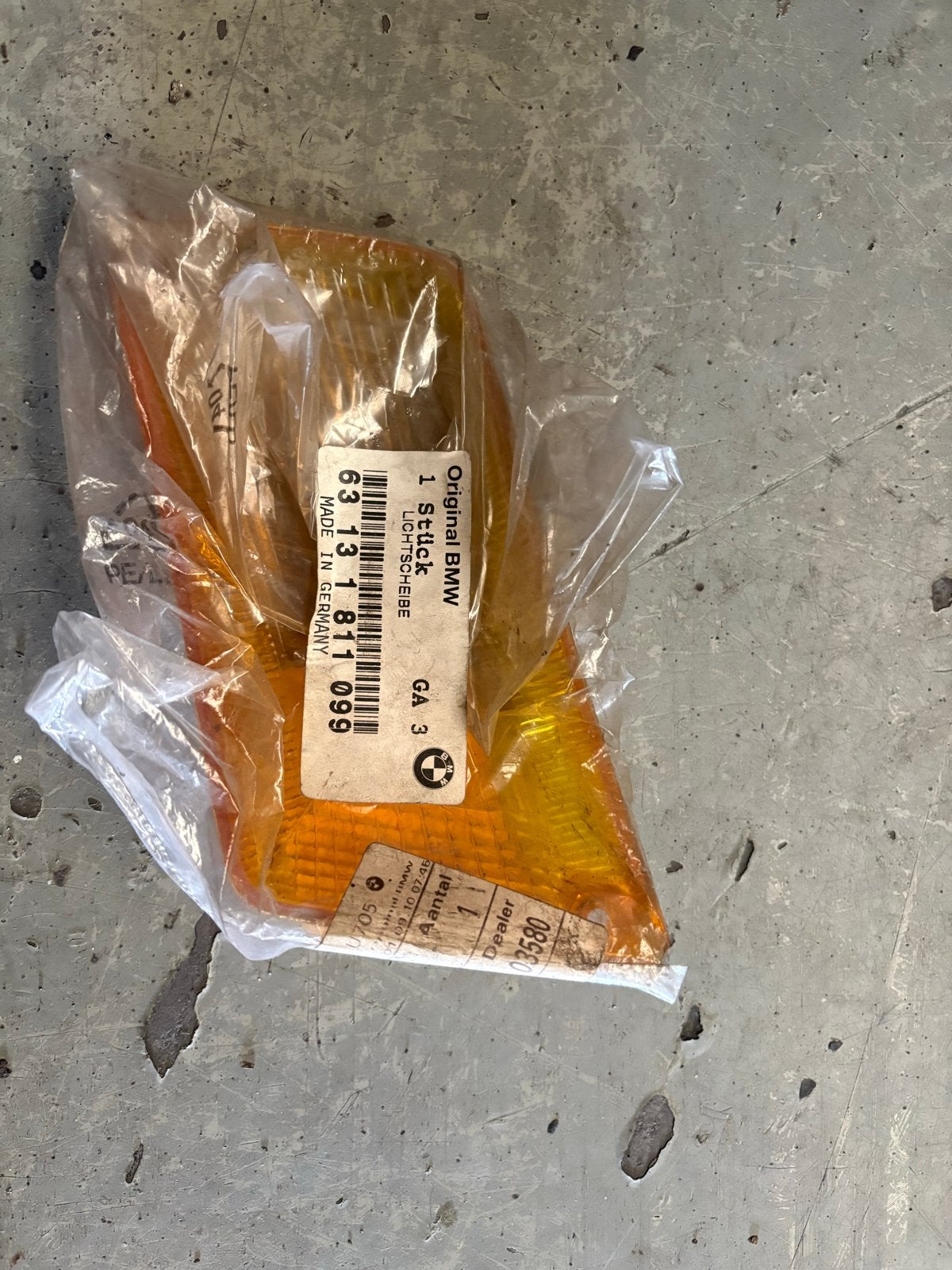 OEM BMW E9 Knipperlicht Lens 63131811100, Ophalen of Verzenden, Nieuw, BMW