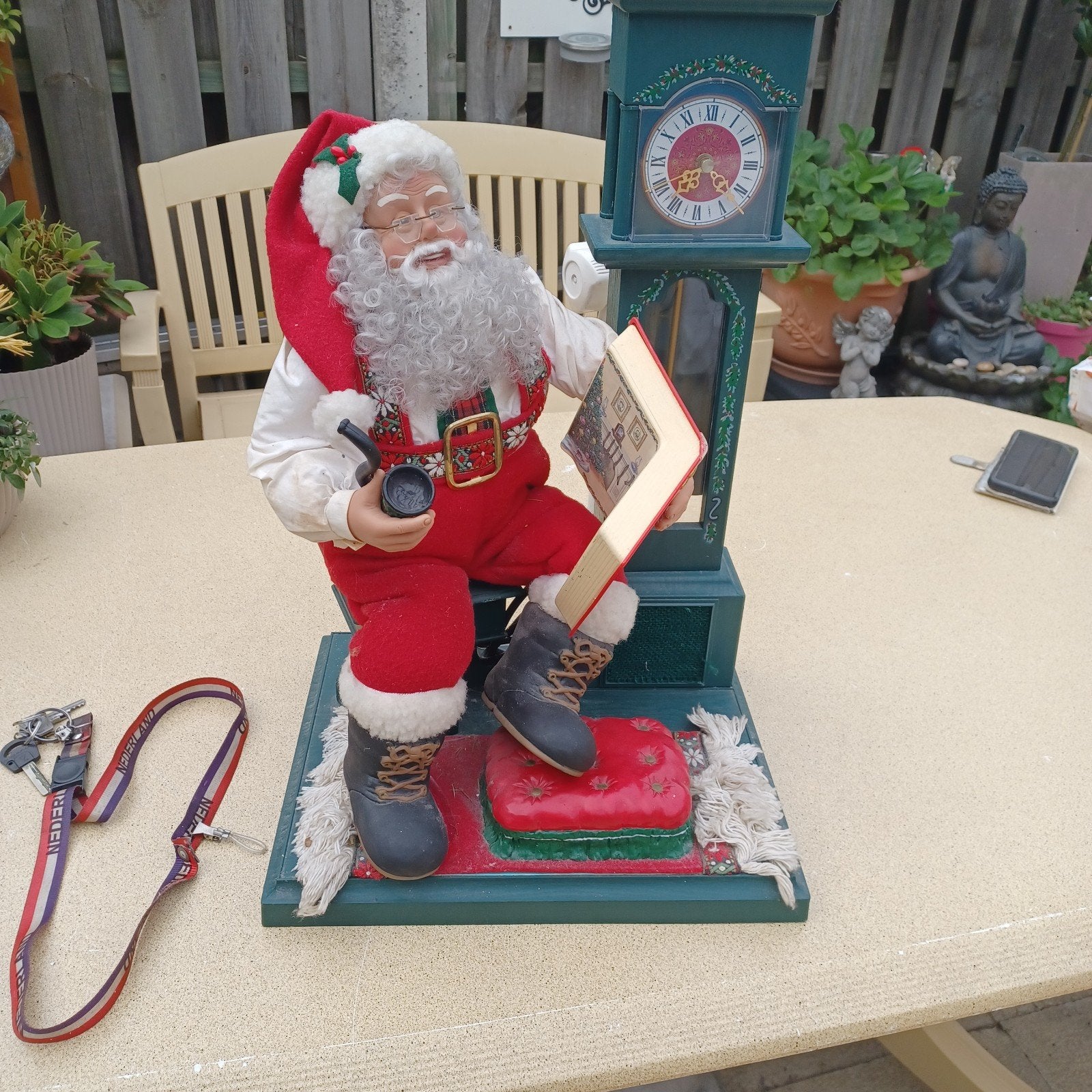 vintage holliday creations kerstman met muziek 50€, Diversen, Kerst, Ophalen of Verzenden