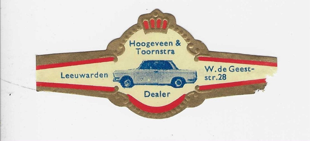 abonne reclamen 73- toornstra hoogeveen leeuwarden, Ophalen of Verzenden, Sigarenbandjes