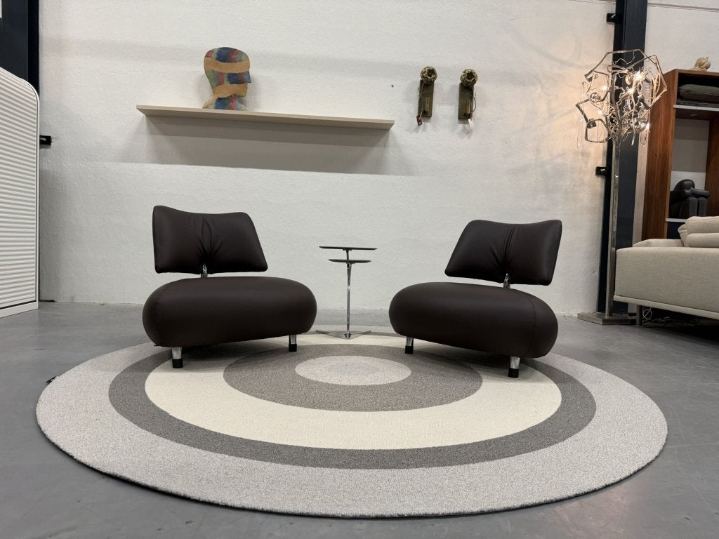 (1) Leolux Pallone fauteuil Bruin leer Design stoel Kepanki, Leolux, Info@leolux.nl, Nieuw, Ophalen of Verzenden