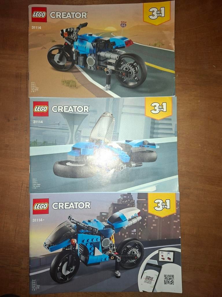 Lego Creator 31114 Superbike 3-in-1 set compleet, Ophalen of Verzenden, Zo goed als nieuw, Complete set, Lego