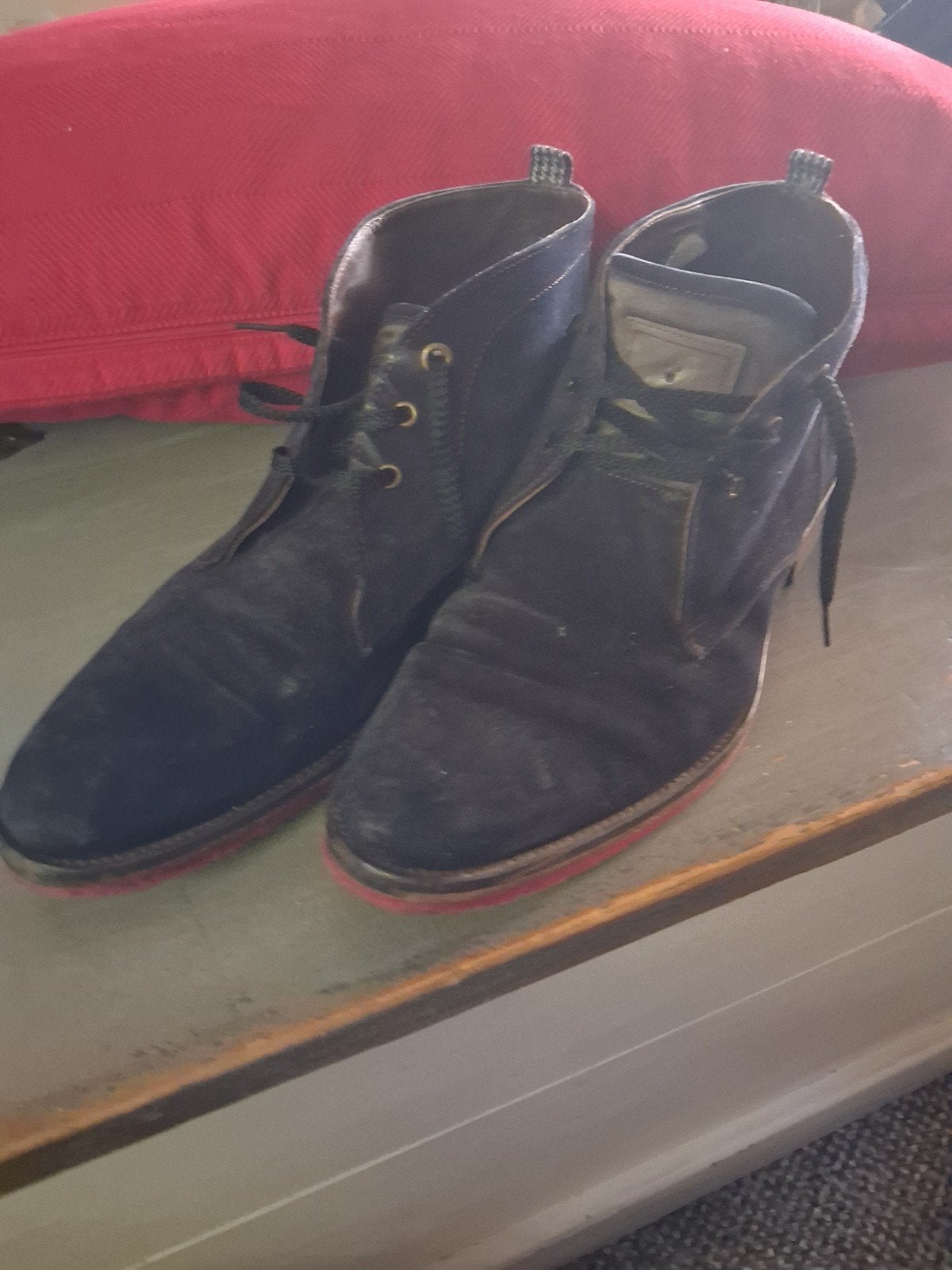 Floris van Bommel suède boots - Maat 43, Blauw, Boots, Floris van Bommel, Ophalen of Verzenden