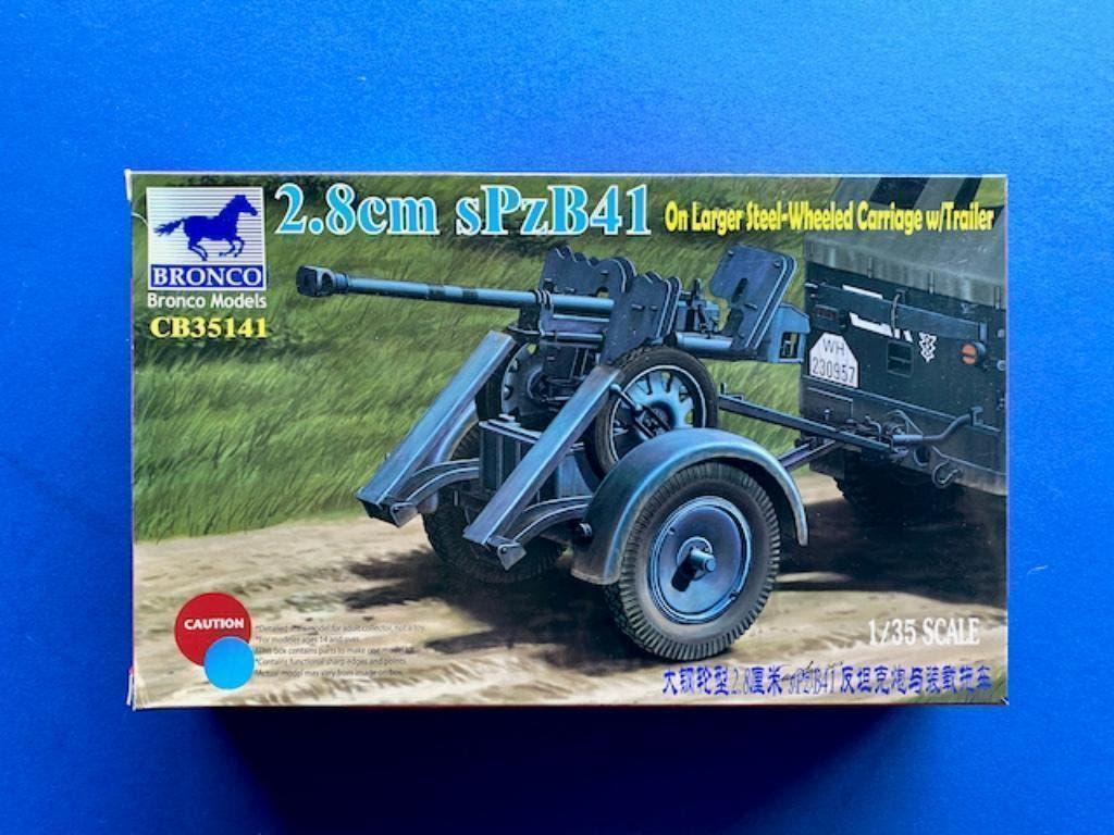 Bronco Models	CB35141	2.8cm sPzB41 on trailer 1/35, Verzenden, Nieuw, 1:32 tot 1:50, Italeri