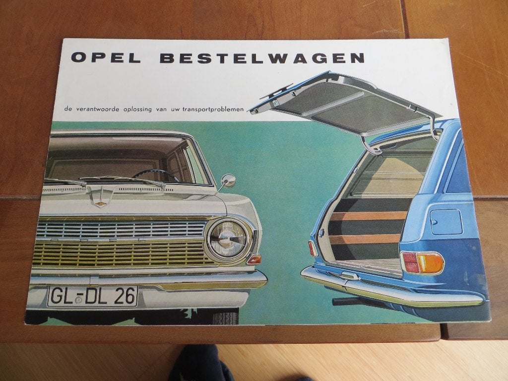 Getekende folder Opel Rekord Bestelwagen 1964, Opel, Zo goed als nieuw, Opel, Ophalen of Verzenden