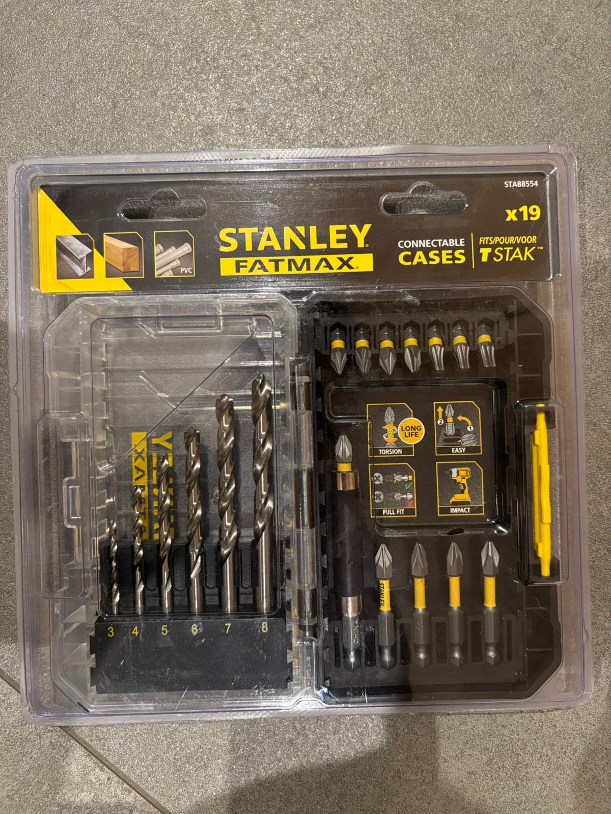 Stanley Fatmax boor en bitset 19-delig, Ophalen of Verzenden, Nieuw