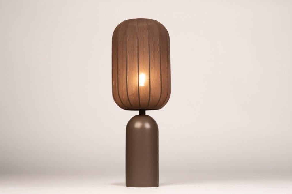 tafellamp japandi bruin bank dressoir tafel bed lampion lamp, Ophalen of Verzenden, Nieuw