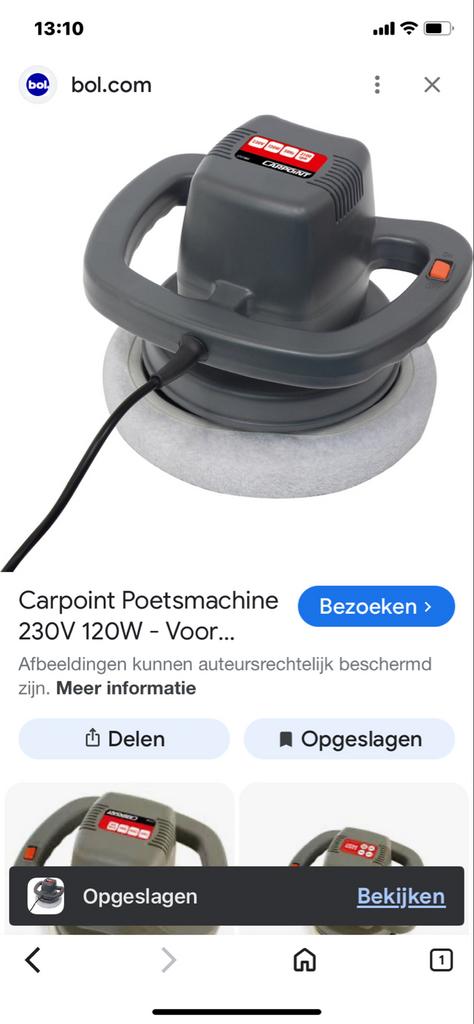 Carpoint Poetsmachine 230V 120W - Voor auto en boot, Ophalen, Zo goed als nieuw
