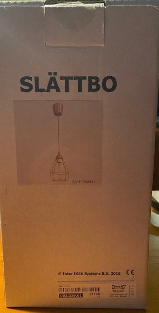 IKEA SLÄTTBO Hanglamp - Nieuw in doos, Ophalen, Modern, Industrieel, Minimalistisch, Nieuw, E27 (groot)