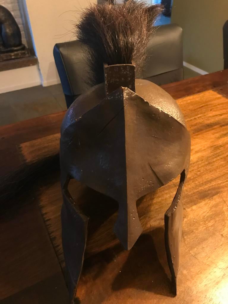 Spartaanse Helm met Paardenhaar Pluim - Decoratie, Ophalen of Verzenden, Zo goed als nieuw