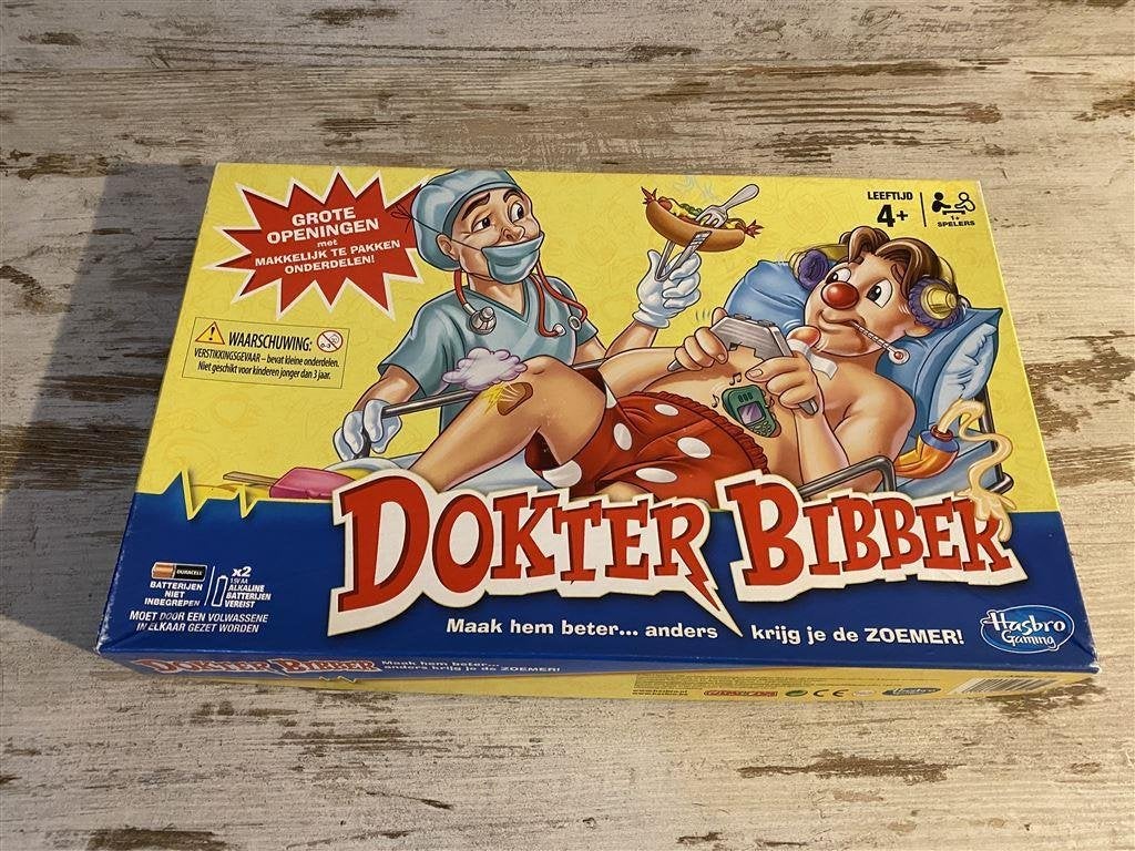 Dokter bibber gele doos hasbro [s102], Verzenden, Zo goed als nieuw