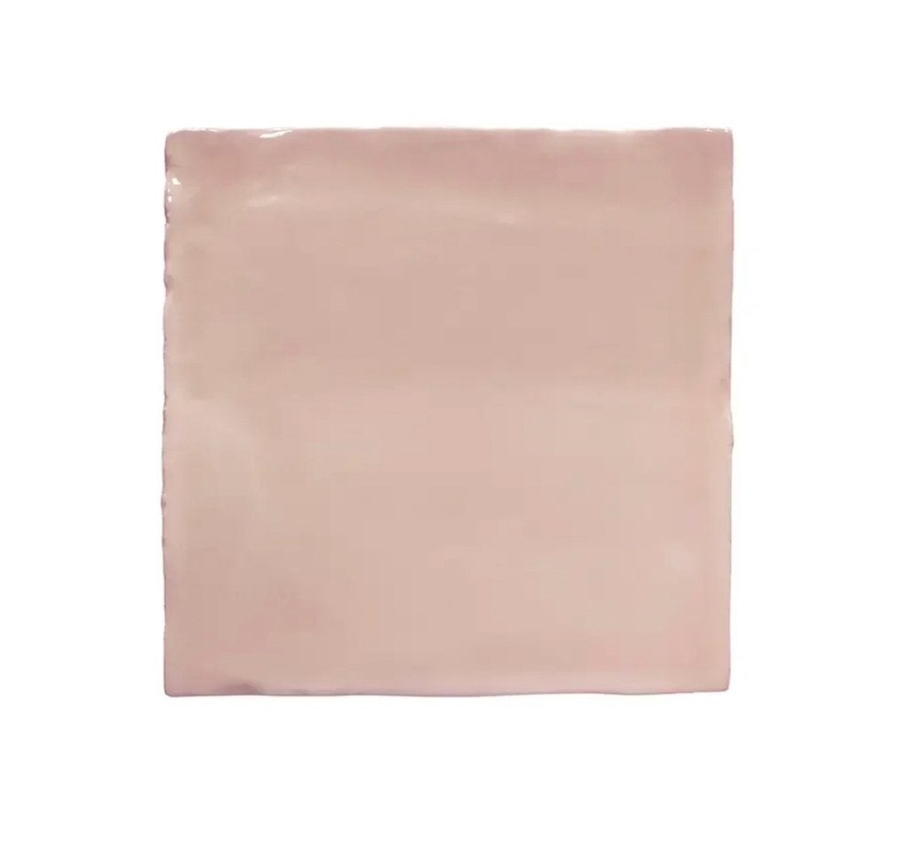 RESTPARTIJ Handvorm Tegel 13x13 – Roze Glans, Ophalen, Nieuw, Minder dan 20 cm, Minder dan 20 cm