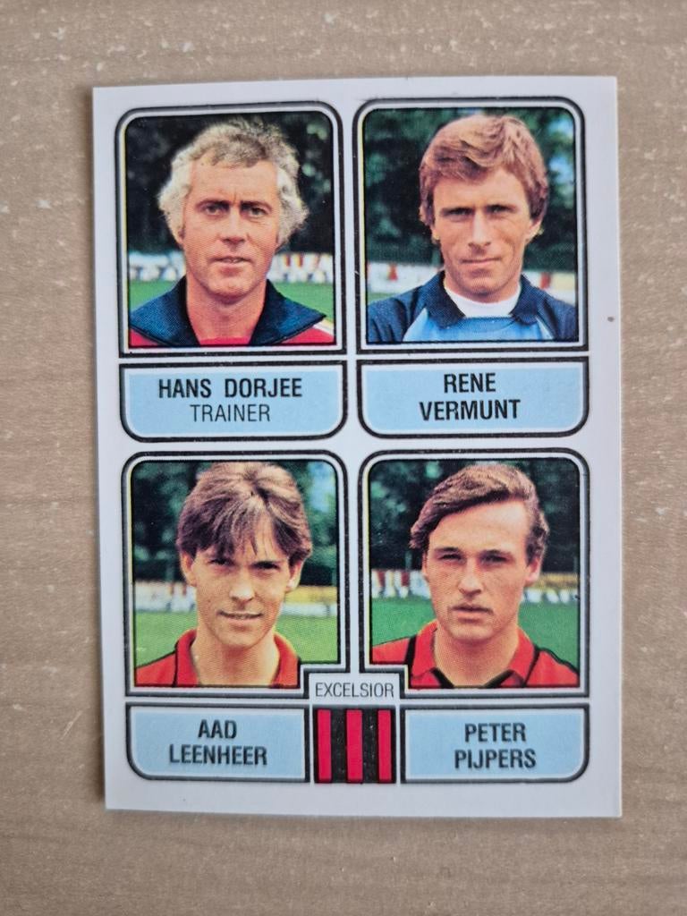 Panini Voetbal 82 Dorjee Vermunt Excelsior, Verzamelen, Sportartikelen en Voetbal, Ophalen of Verzenden, Zo goed als nieuw, Ajax