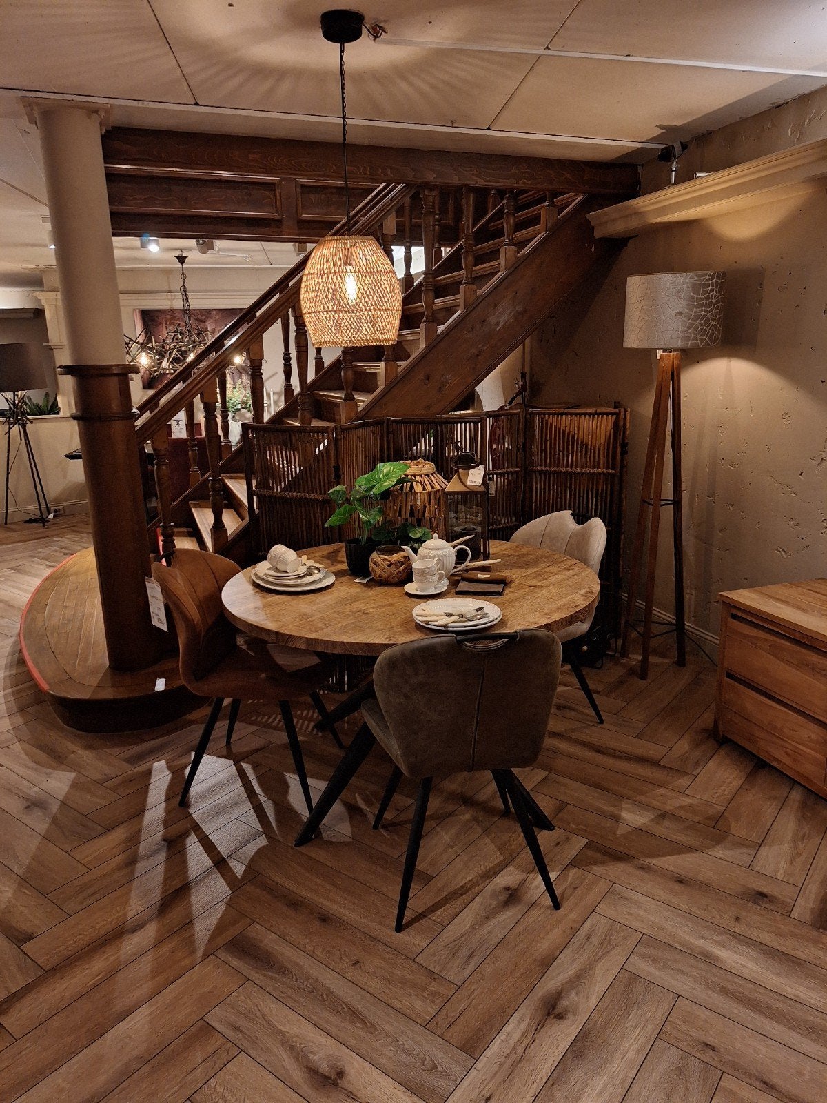 Lamelux eetkamertafel 130ø of ovaal 220 ×120 cm, Ophalen, Gebruikt, 100 tot 150 cm, Rond