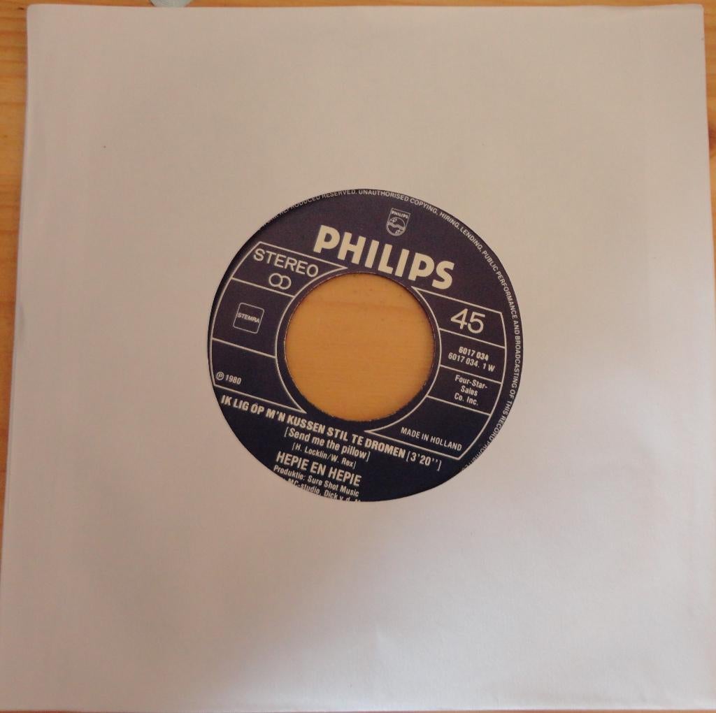 Hepie en Hepie > Ik lig op m'n kussen stil te dromen, Gebruikt, 7 inch, Single, Ophalen of Verzenden