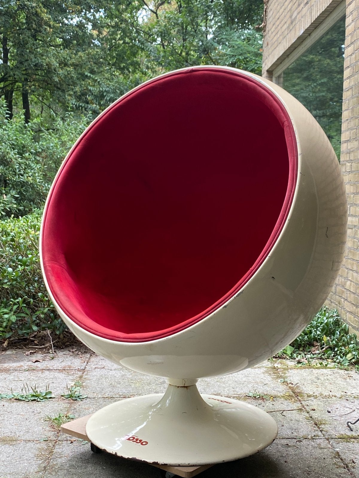 Egg Chair, Gebruikt, Kunststof, Eén, Rood