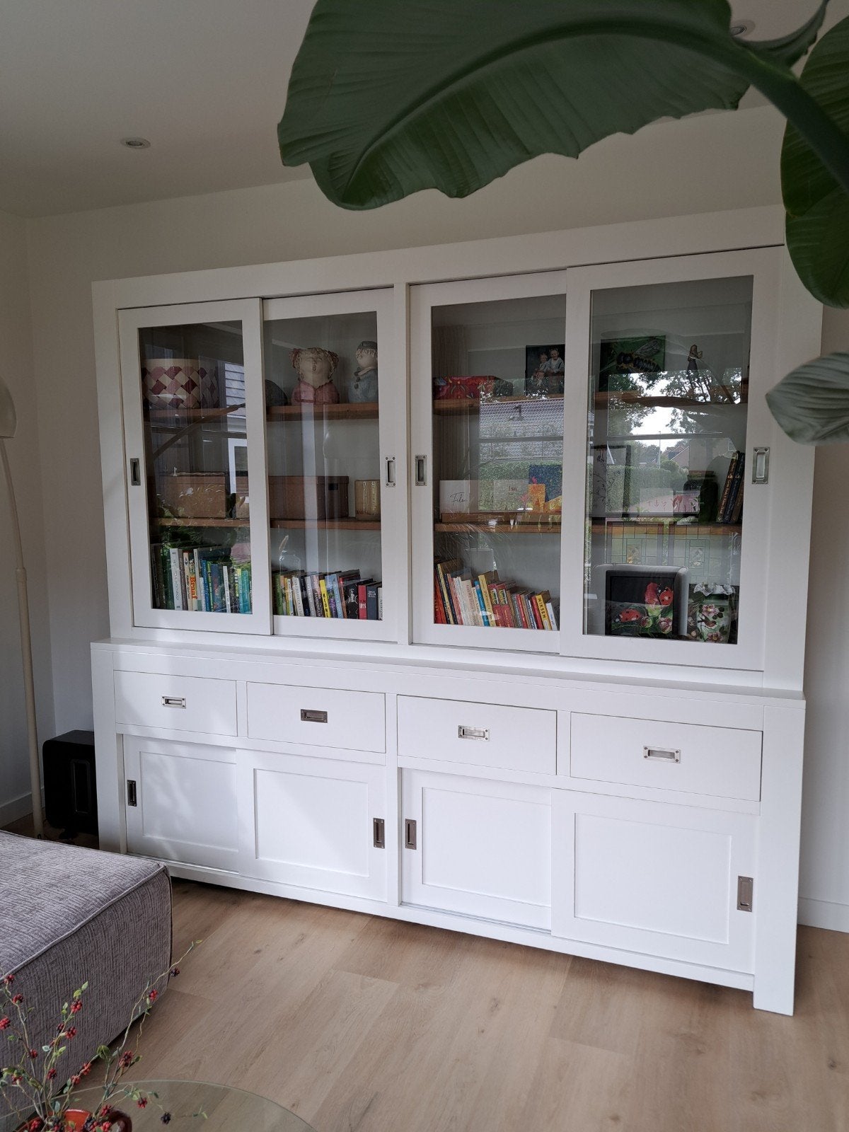 Práchtige, GROTE ! buffetkast/vitrinekast, Huis en Inrichting, Ophalen, 200 cm of meer, Modern, Strak, Met lade(s)